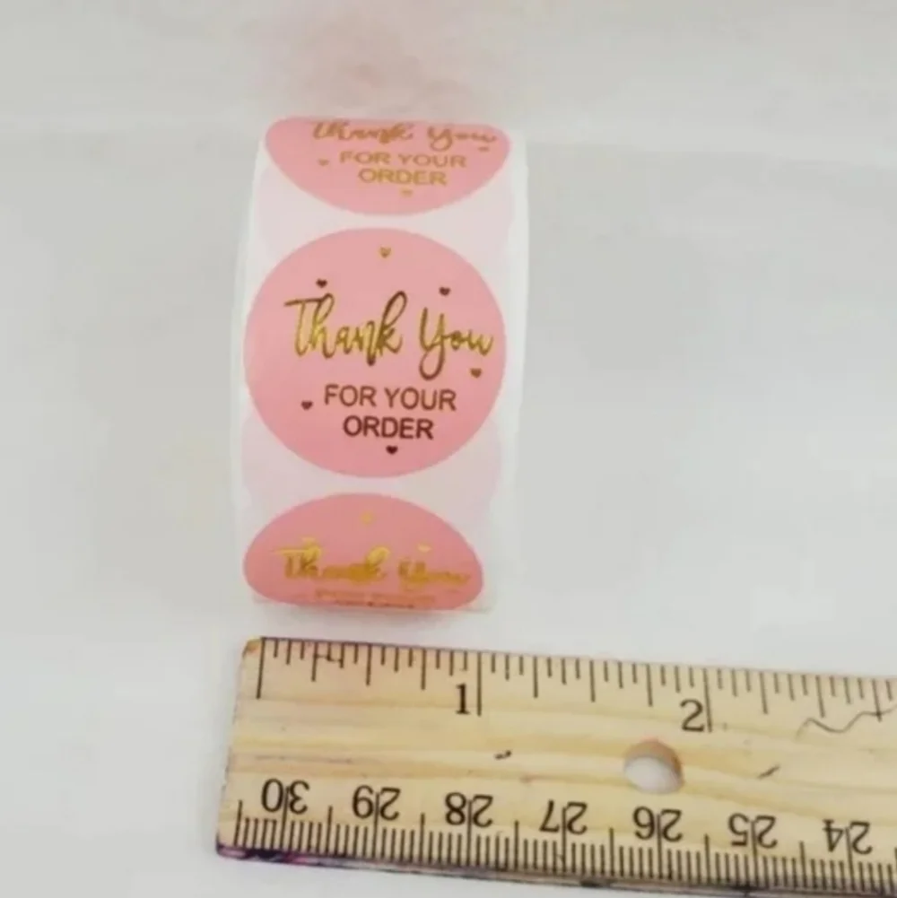 500 Pieces Roll Thank You Sealing Sticker